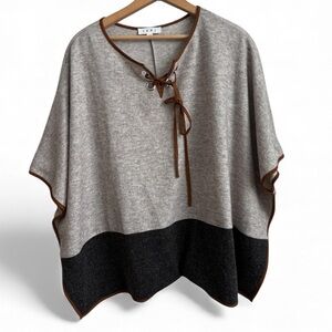 THML Lace-Up Poncho Sweater XS/S